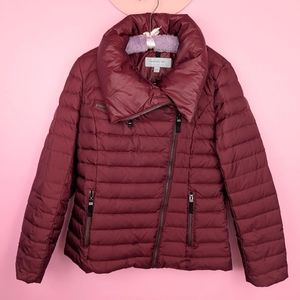 Marc New York Andrew Marc Dark Burgundy Red Down Feather Puffer Jacket